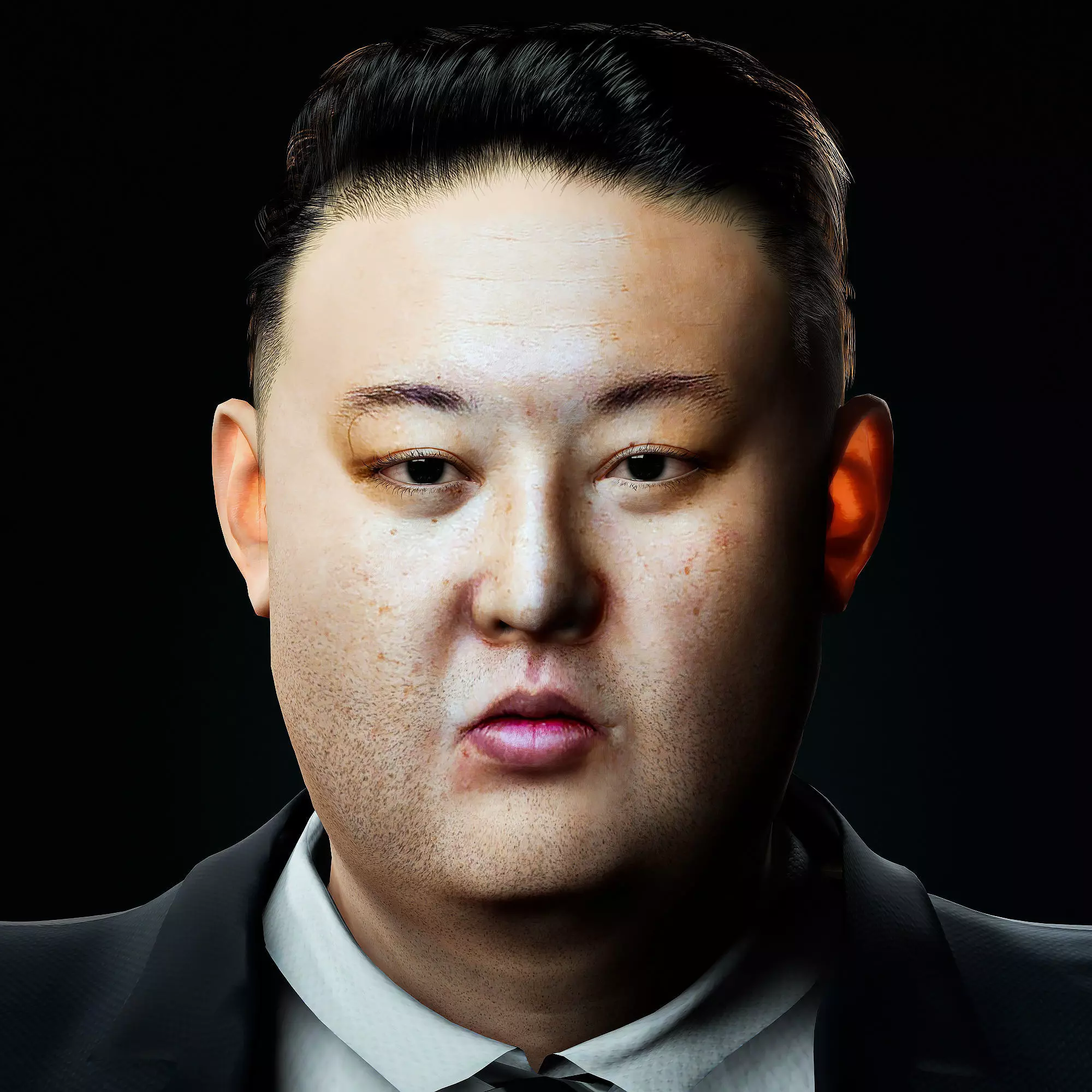 Kim Jong Un 3D Model - Hyper Realistic Low-poly 3D model_0