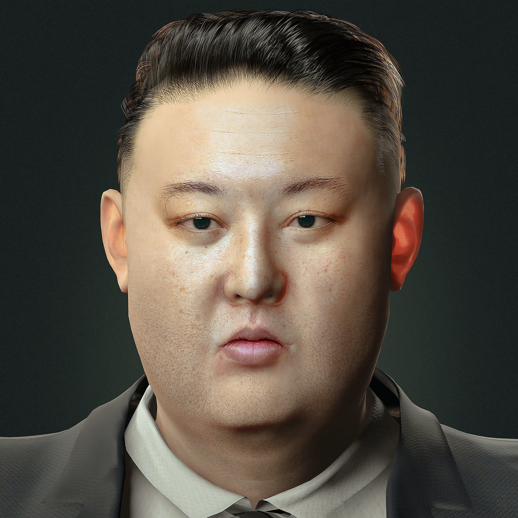 Kim Jong Un 3D Model - Hyper Realistic Low-poly 3D model_7
