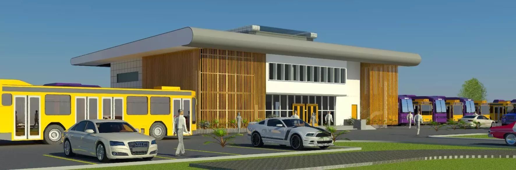 Bus Transportation Hub 3D print model_0