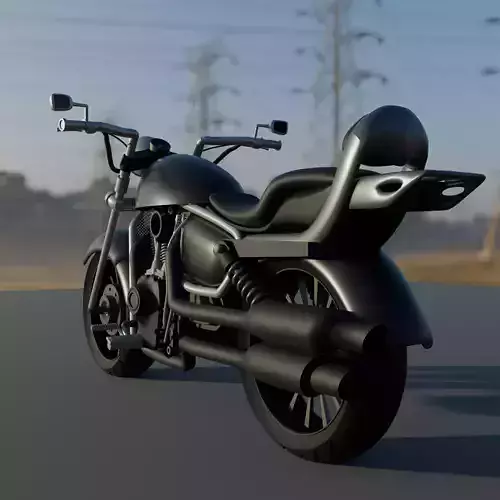 Rigged Cruiser Motorcycle