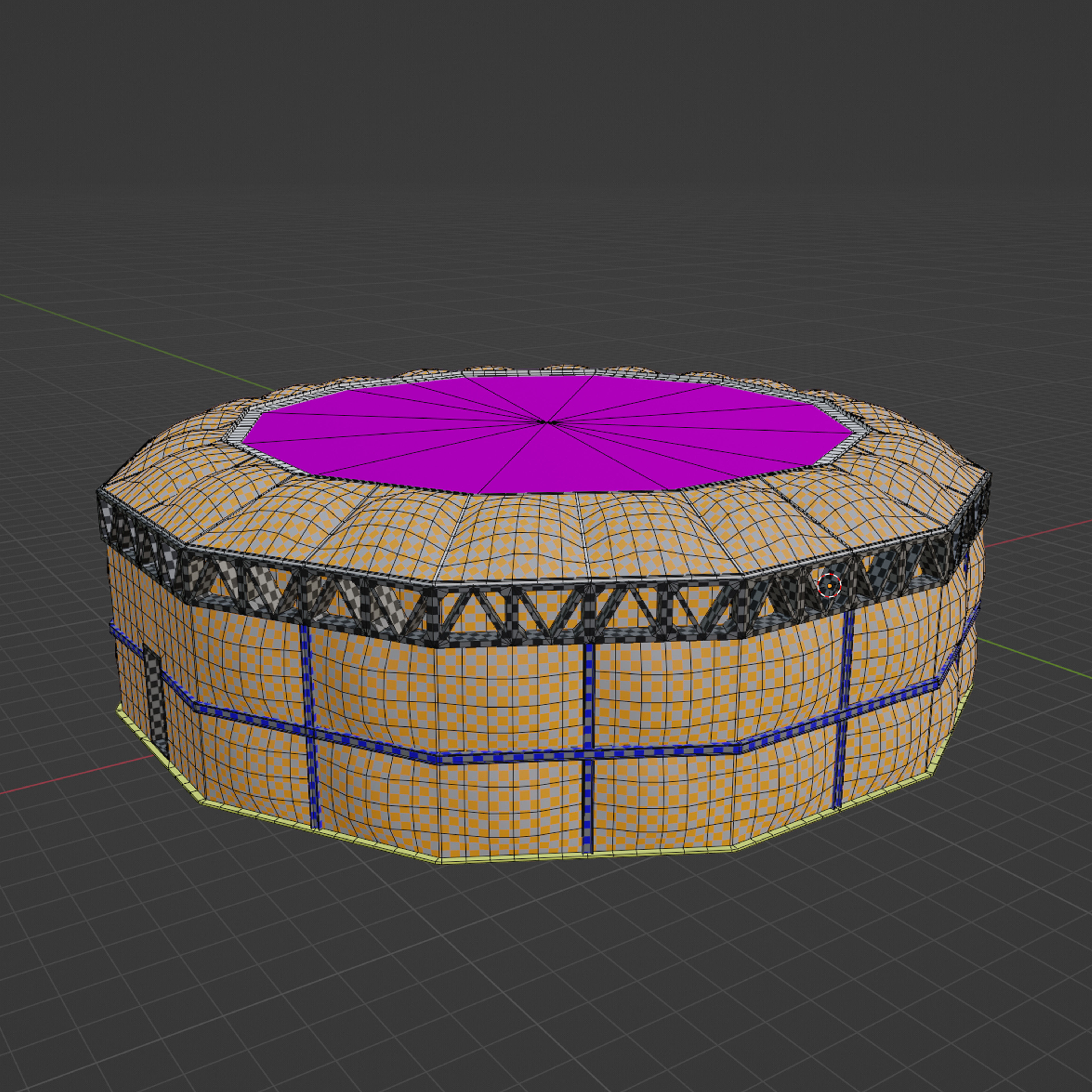 Low Poly Modular Space Station 02 Low-poly 3D model_7