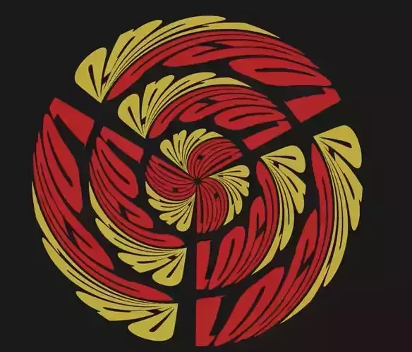 MG cartoon rotating kaleidoscope