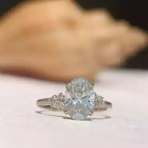 Oval Diamond Engagement Ring- 3D Model