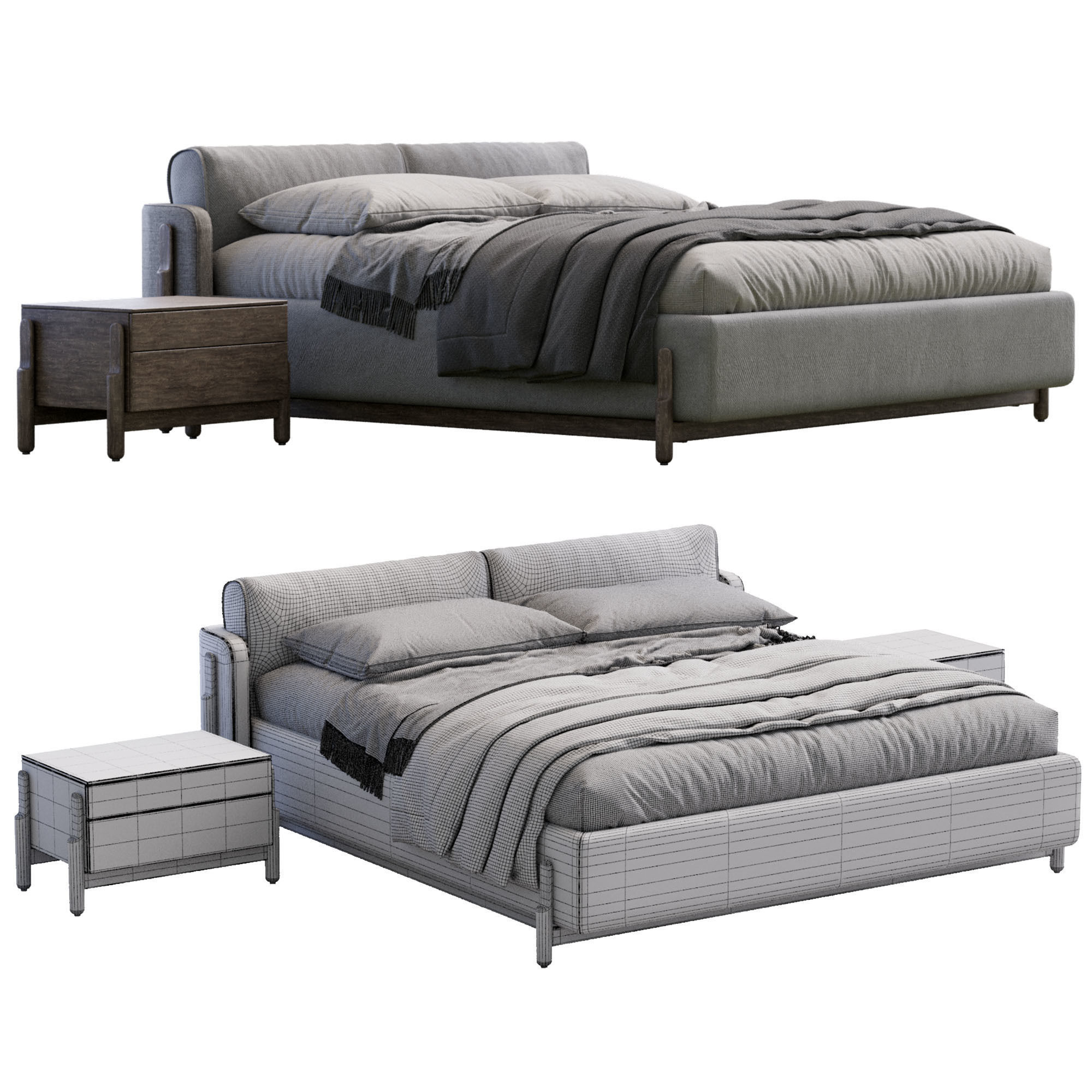  Ash  Bed By Zegen  3D model_2