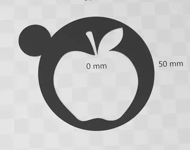 Coffee Apple Banana Corn Grapes Stencil 3D Print Model