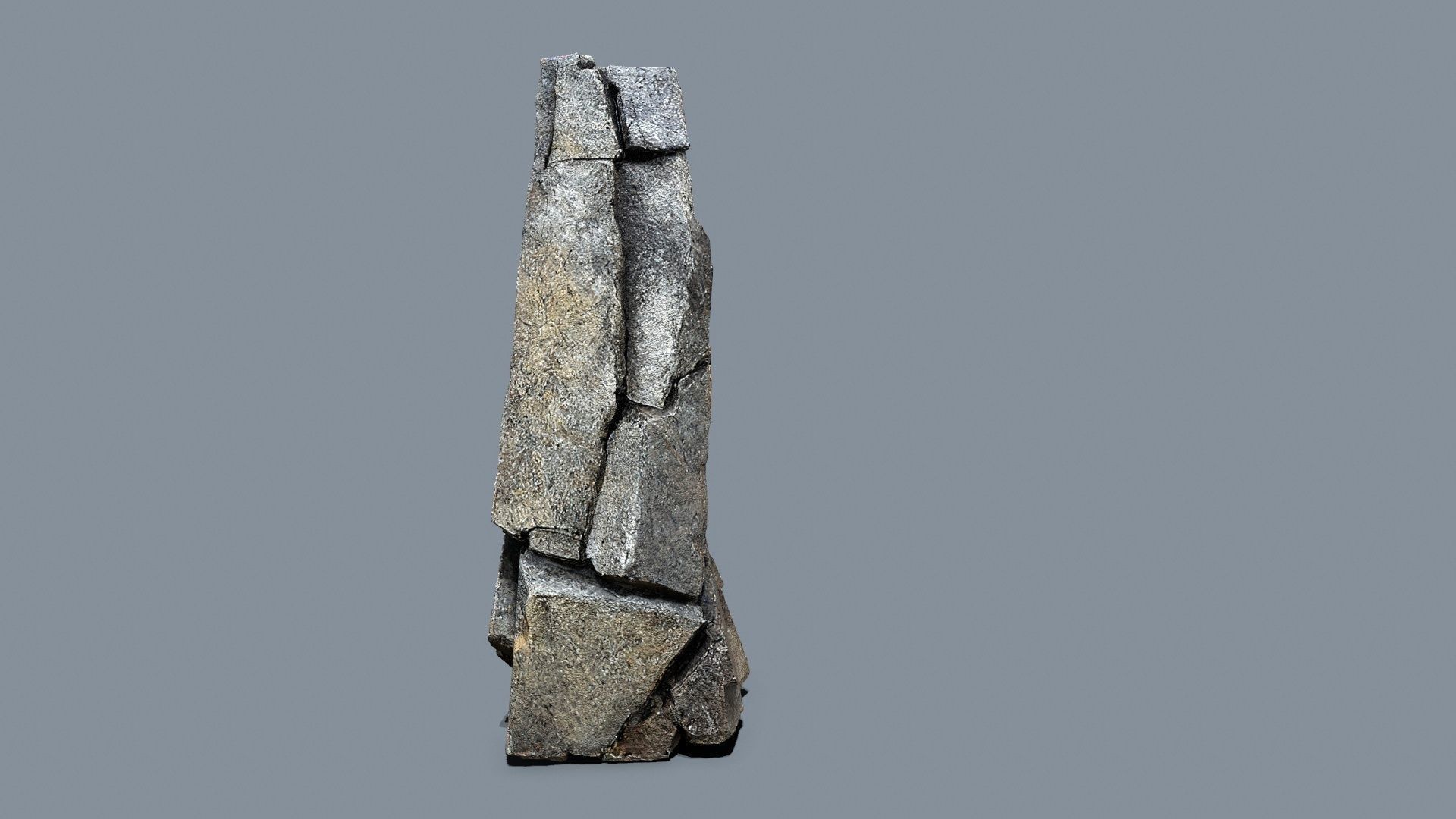 Cliff Rock Low-poly 3D model_7
