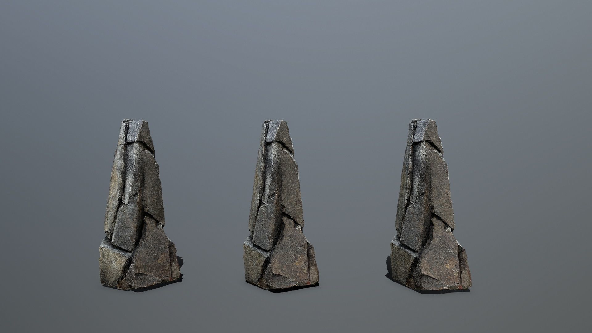 Cliff Rock Low-poly 3D model_10