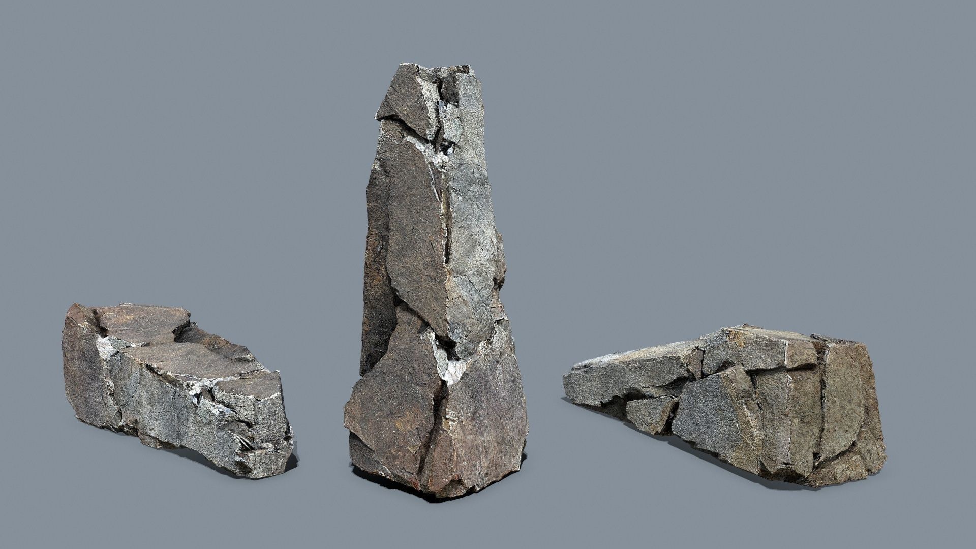Cliff Rock Low-poly 3D model_2