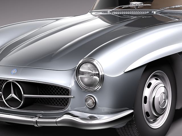 Mercedes Benz 300 SL Gullwing 3D model_2