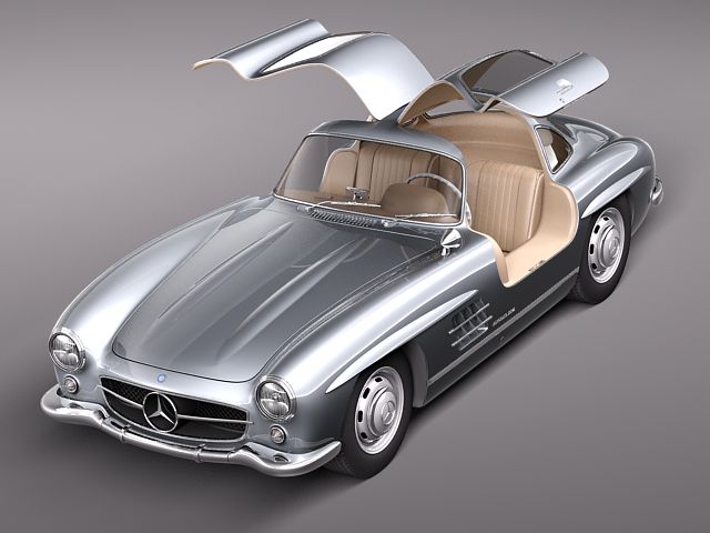 Mercedes Benz 300 SL Gullwing 3D model_8