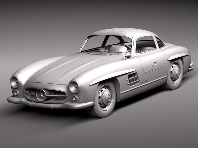 Mercedes Benz 300 SL Gullwing 3D model_11