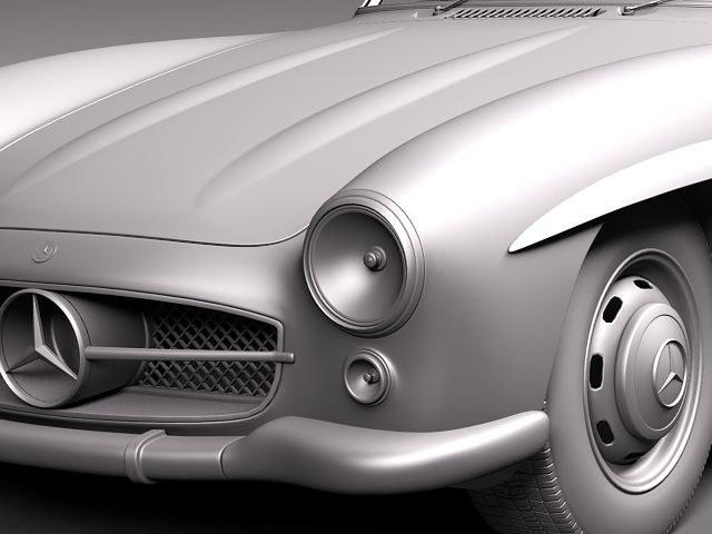 Mercedes Benz 300 SL Gullwing 3D model_12