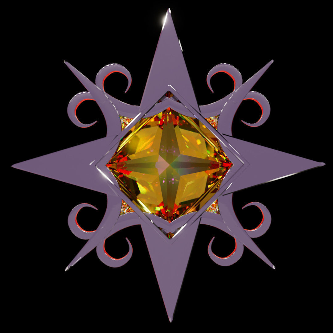 V Rising 3D Pendant Jewelry 3D model_9