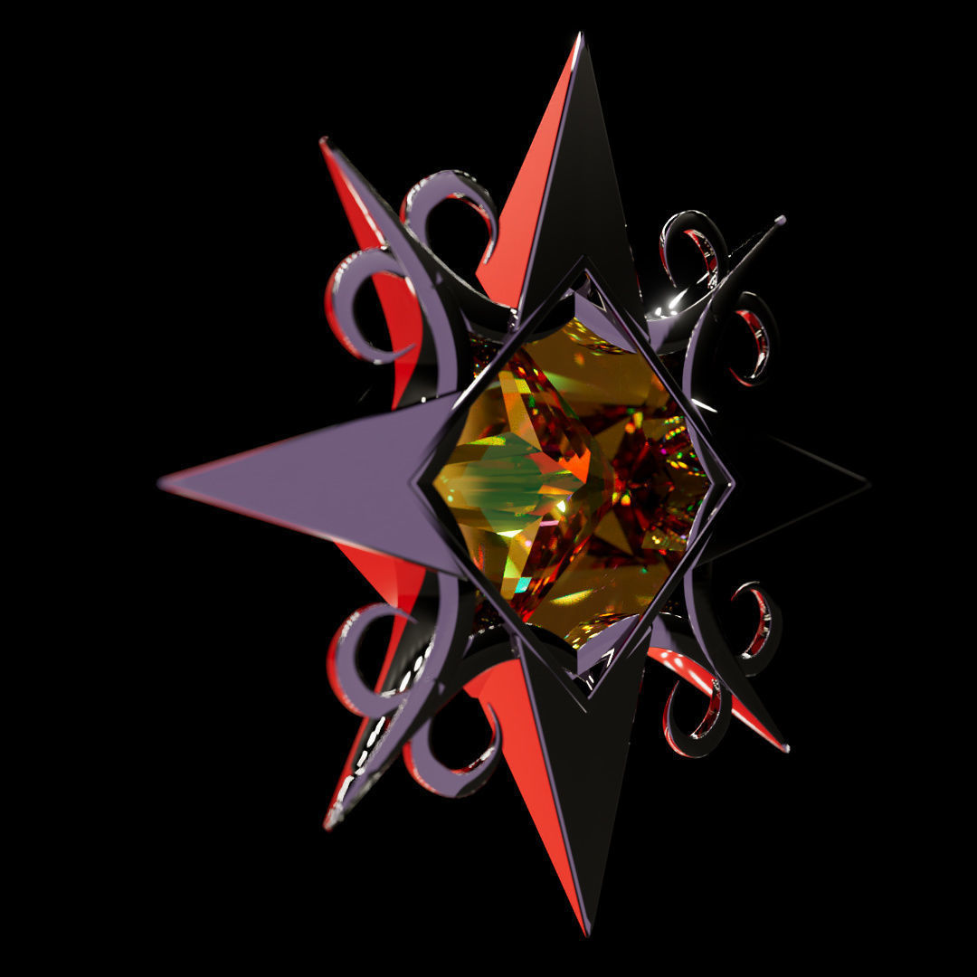 V Rising 3D Pendant Jewelry 3D model_8