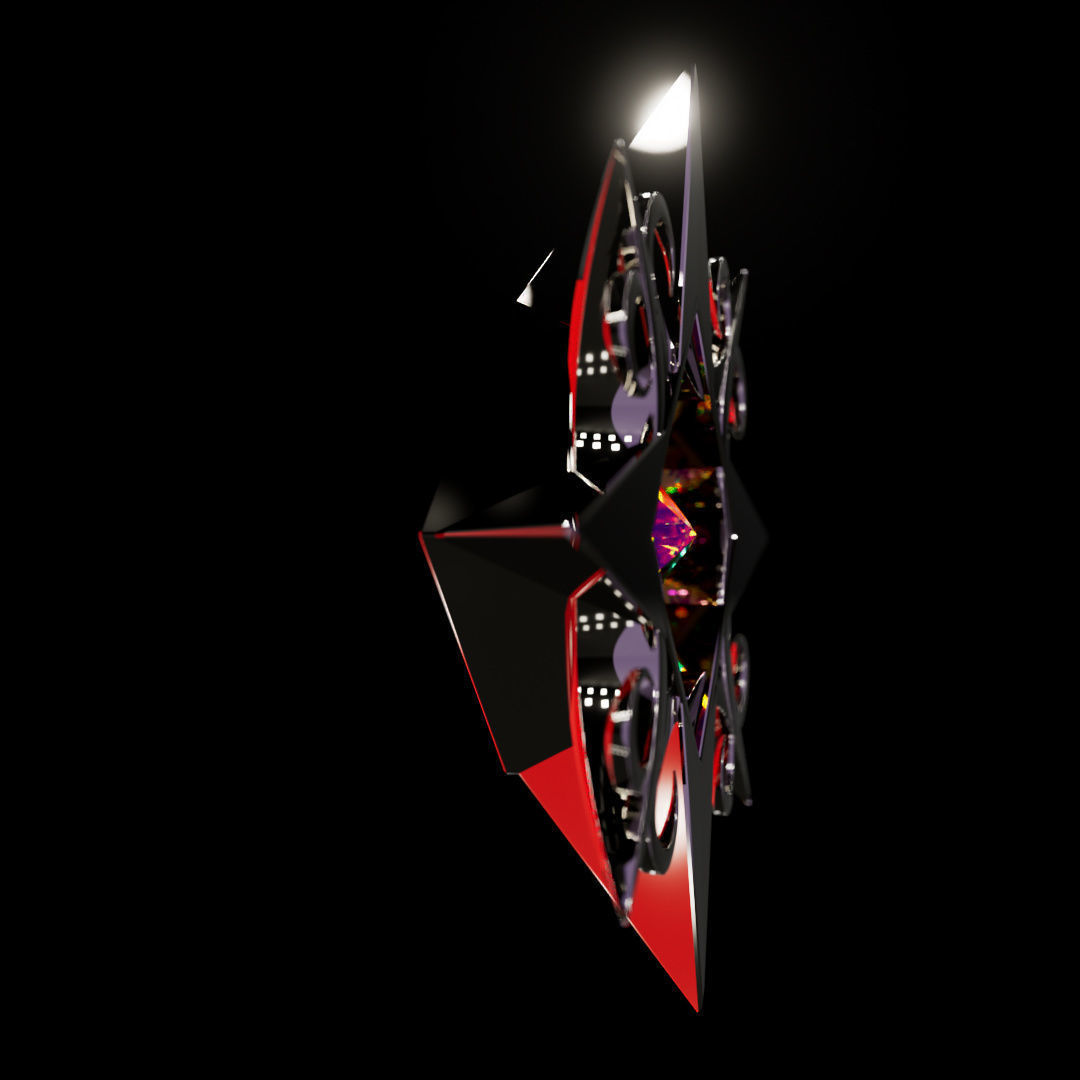 V Rising 3D Pendant Jewelry 3D model_7