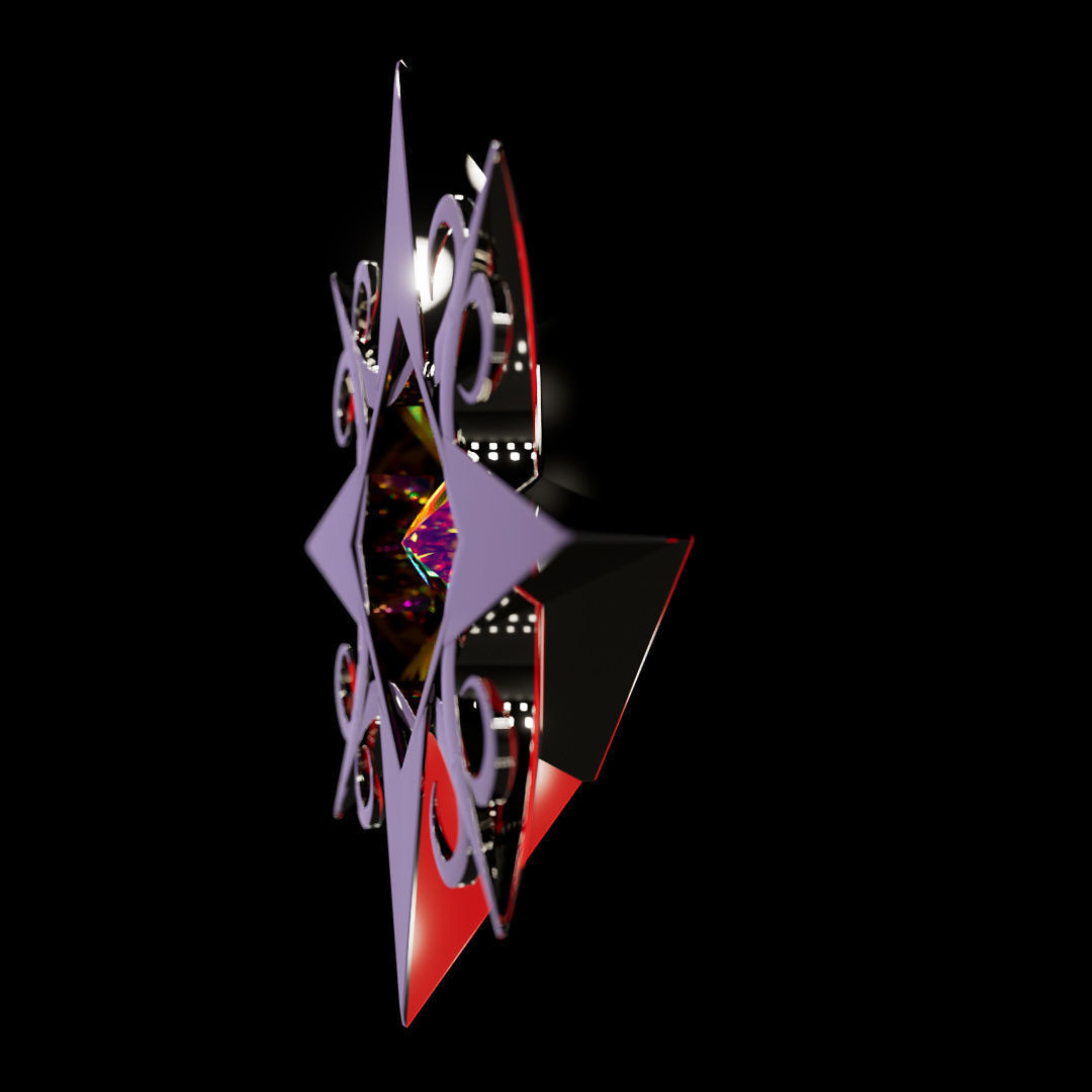 V Rising 3D Pendant Jewelry 3D model_11