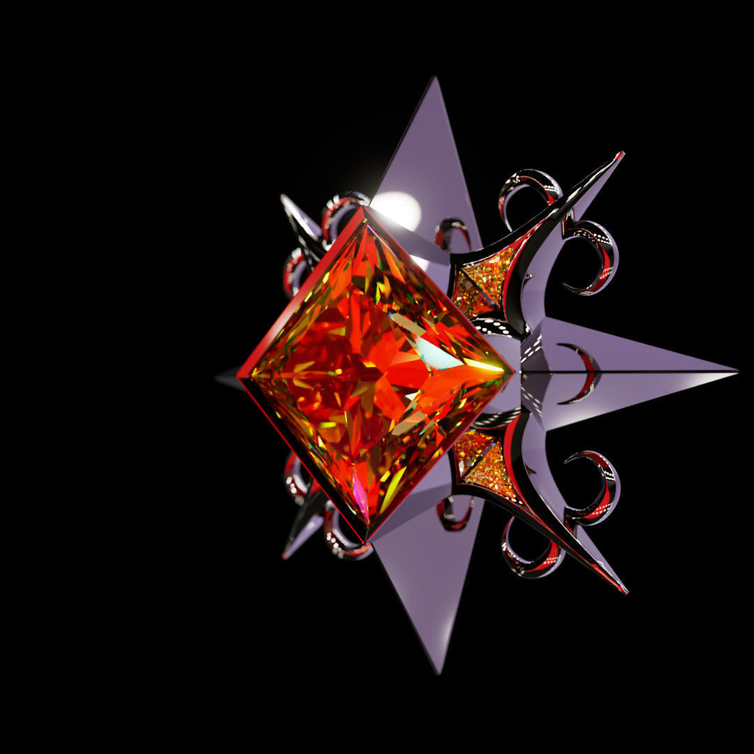 V Rising 3D Pendant Jewelry 3D model_5