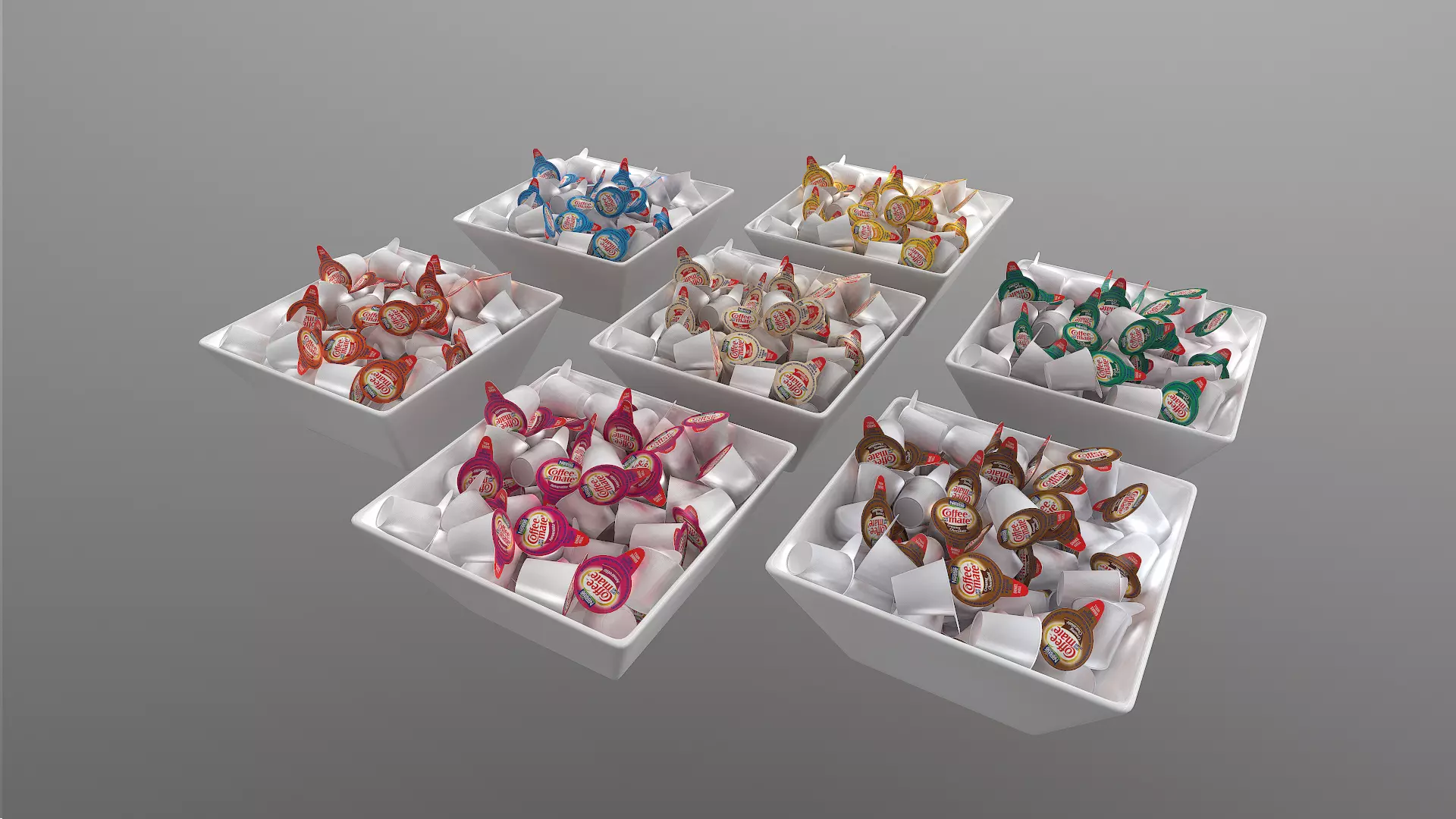 Coffee Creamers Pack - High-Quality 3D Models 3D model_0