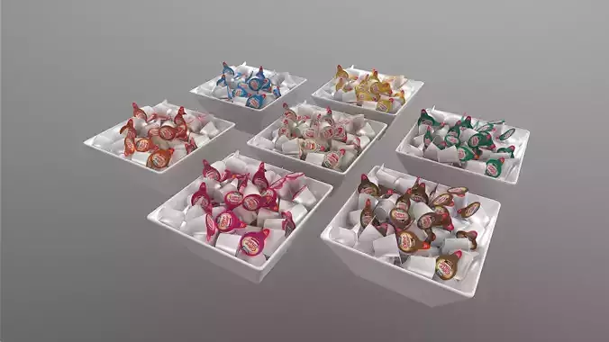 Coffee Creamers Pack - High-Quality 3D Models 3D model