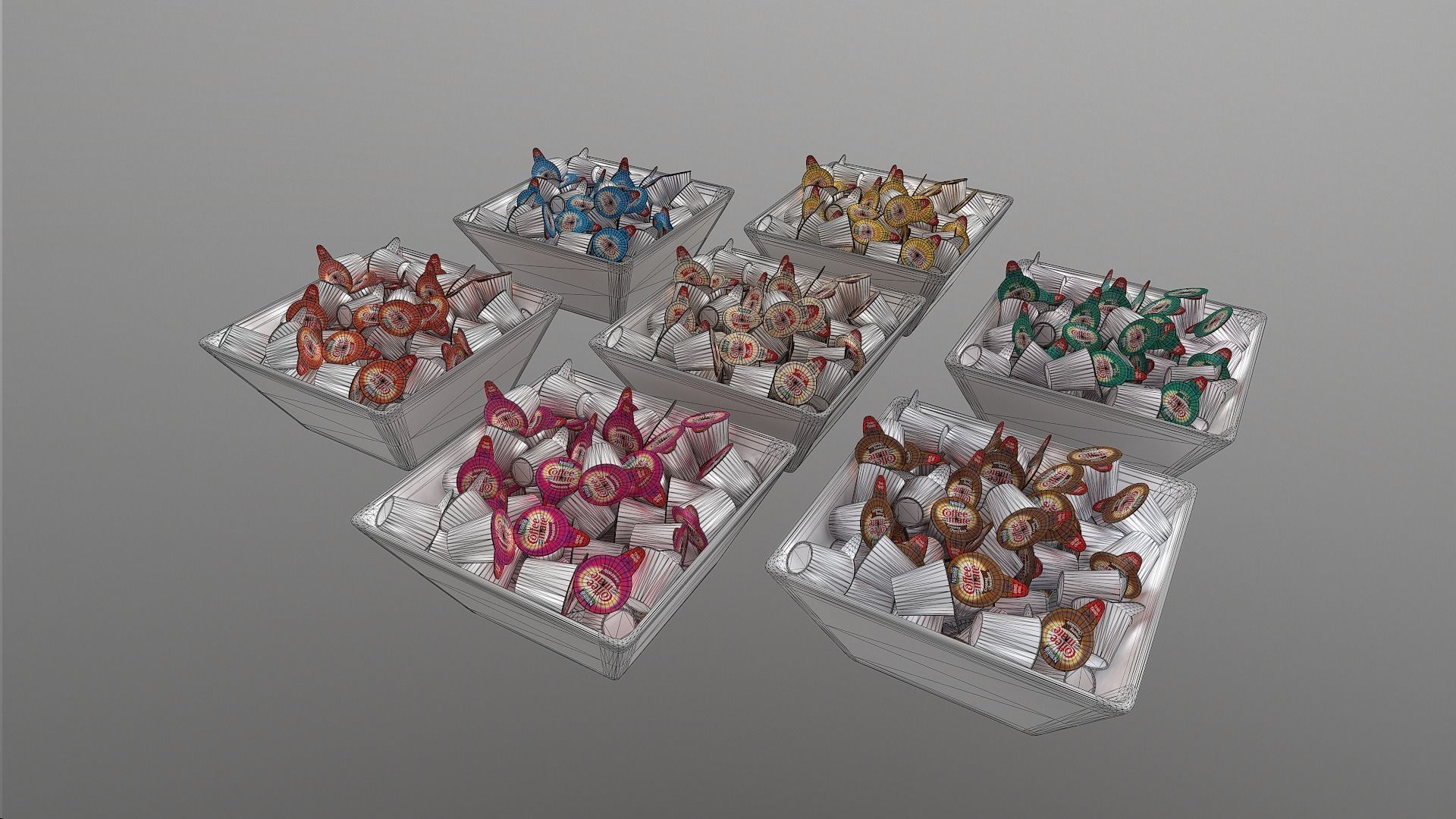 Coffee Creamers Pack - High-Quality 3D Models 3D model_1