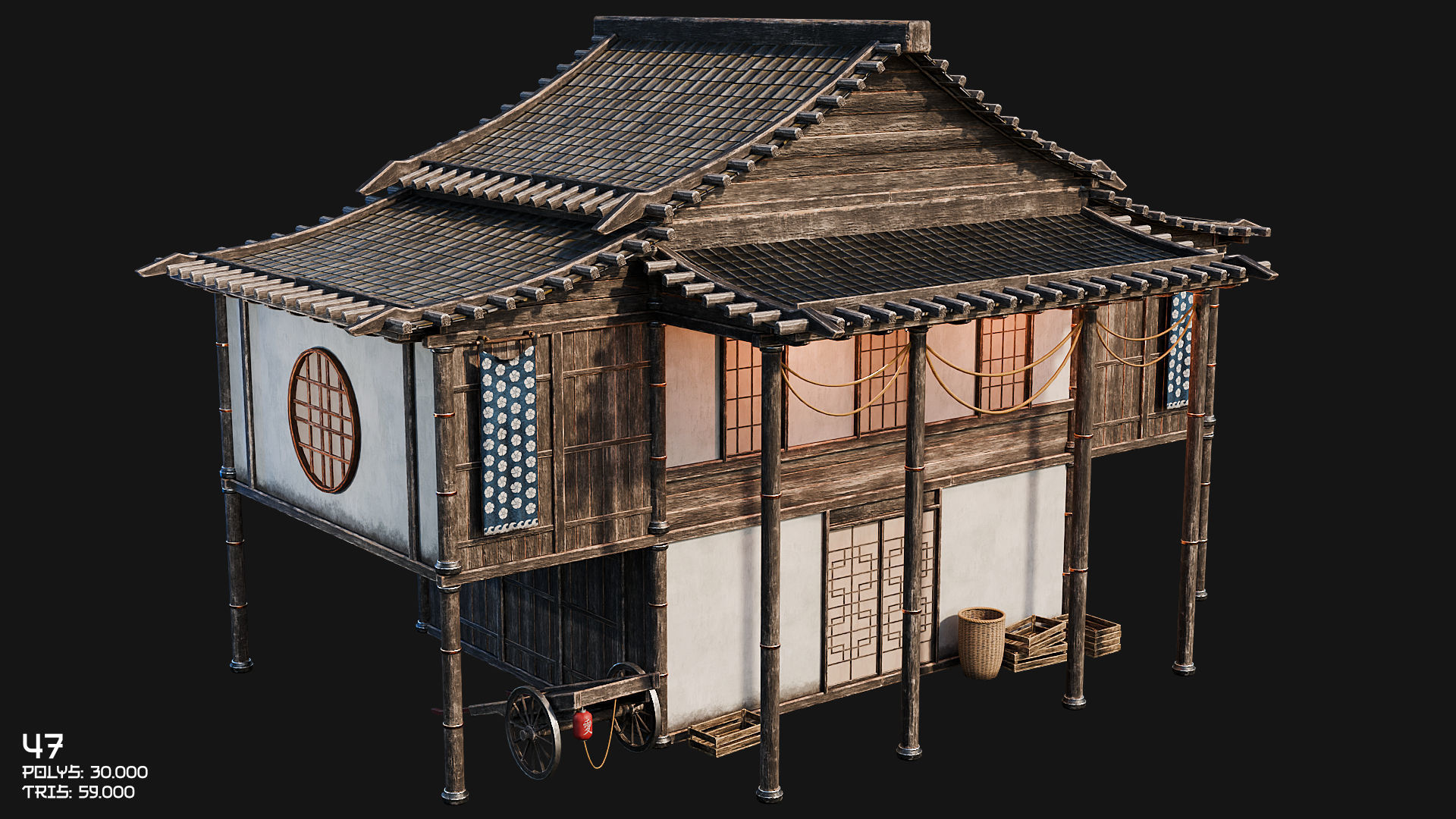 50 JAPAN BUILDINGS - 4K PBR HIGH QUALITY Low-poly 3D model_78