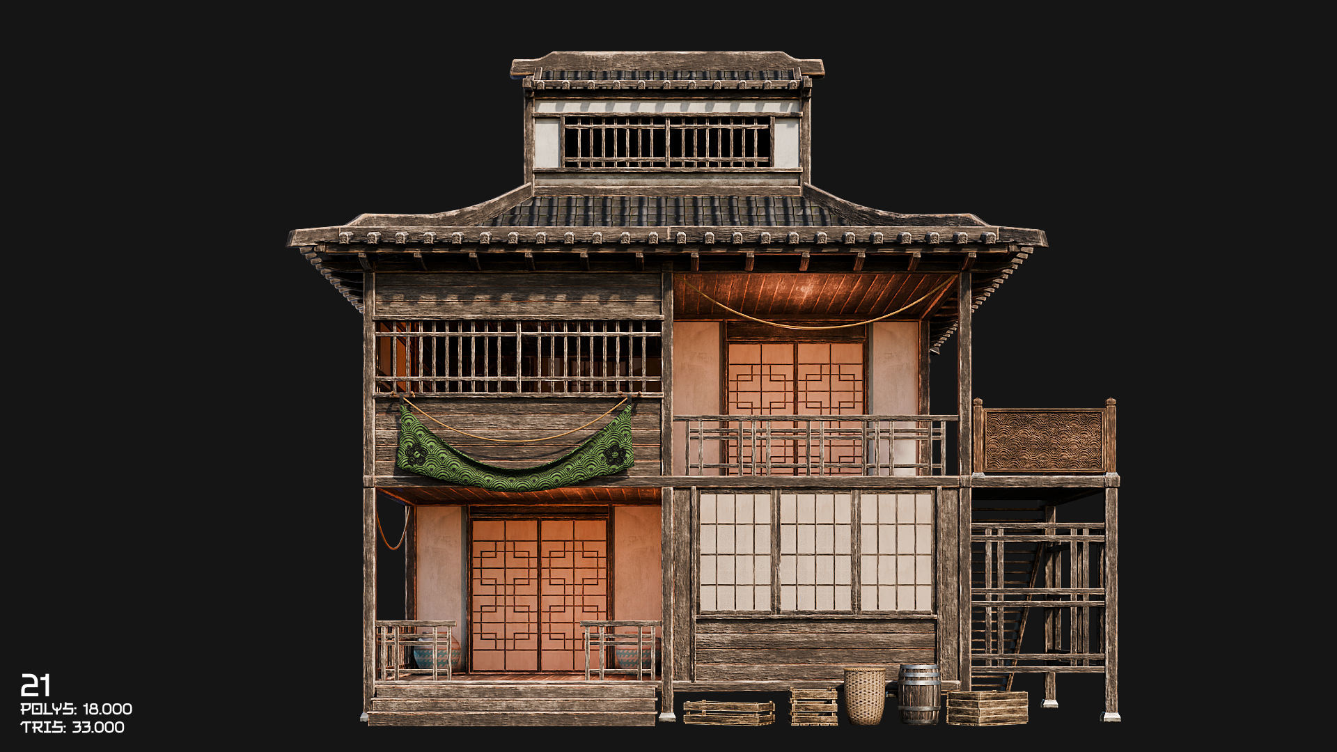 50 JAPAN BUILDINGS - 4K PBR HIGH QUALITY Low-poly 3D model_37