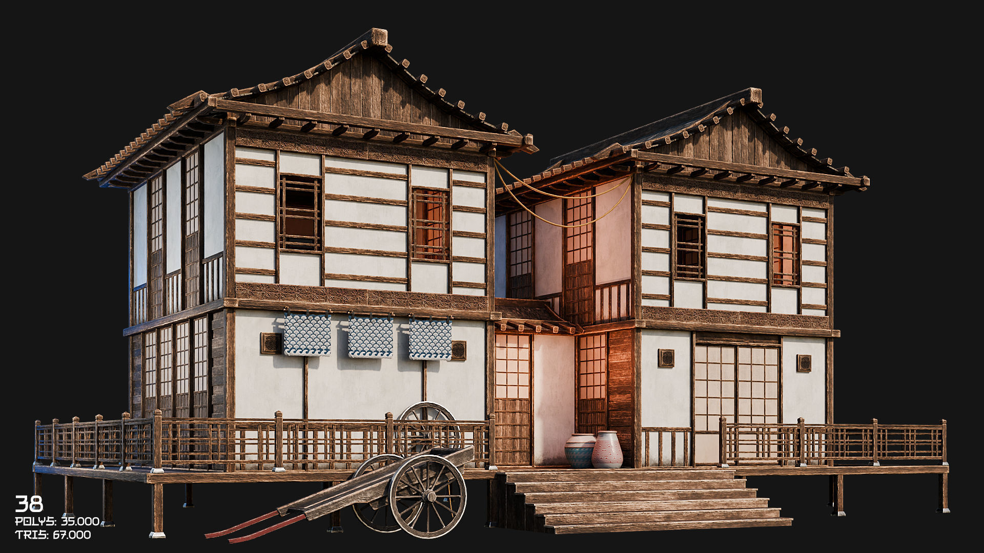 50 JAPAN BUILDINGS - 4K PBR HIGH QUALITY Low-poly 3D model_61
