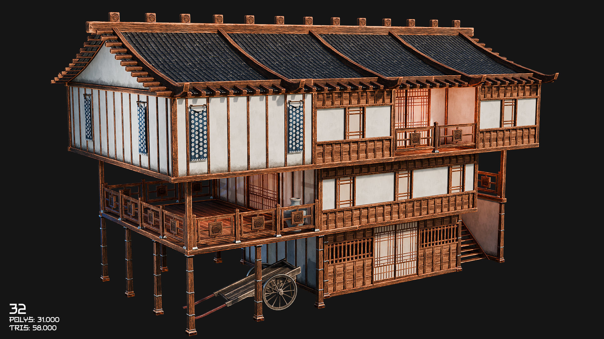 50 JAPAN BUILDINGS - 4K PBR HIGH QUALITY Low-poly 3D model_51