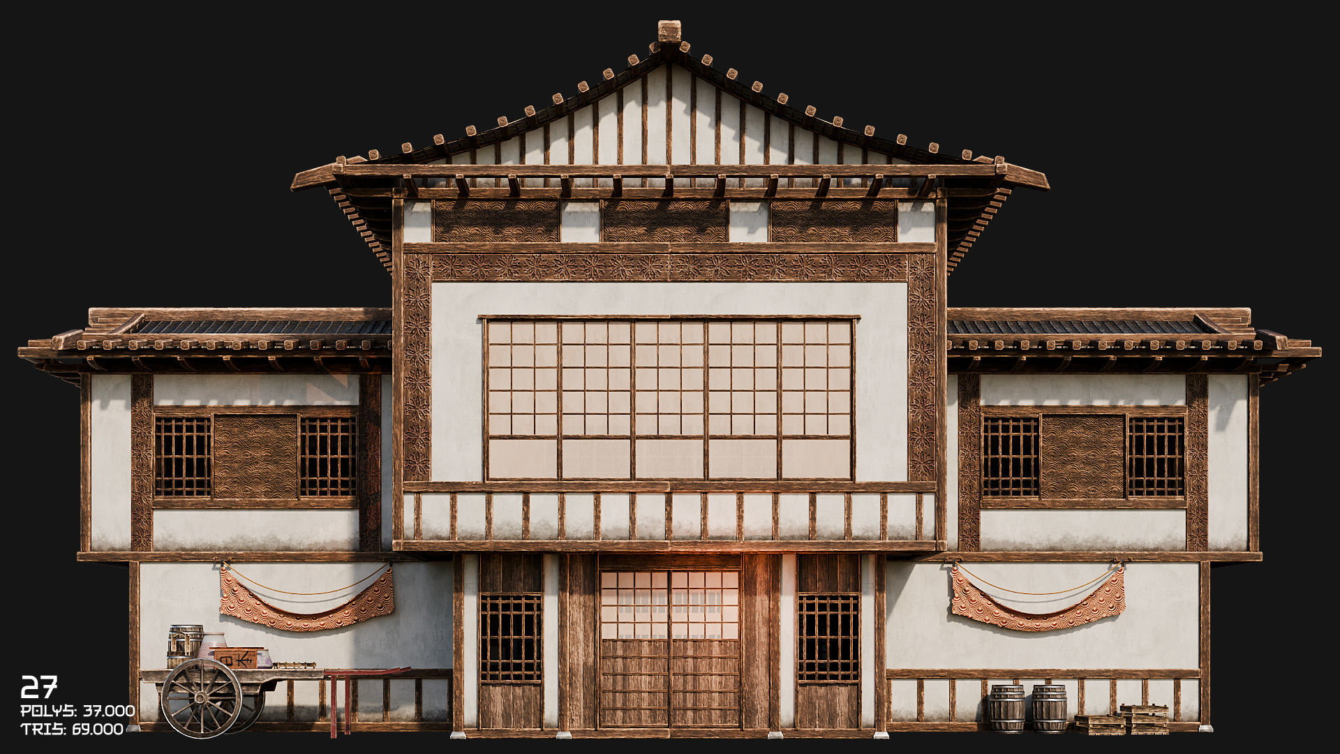 50 JAPAN BUILDINGS - 4K PBR HIGH QUALITY Low-poly 3D model_44