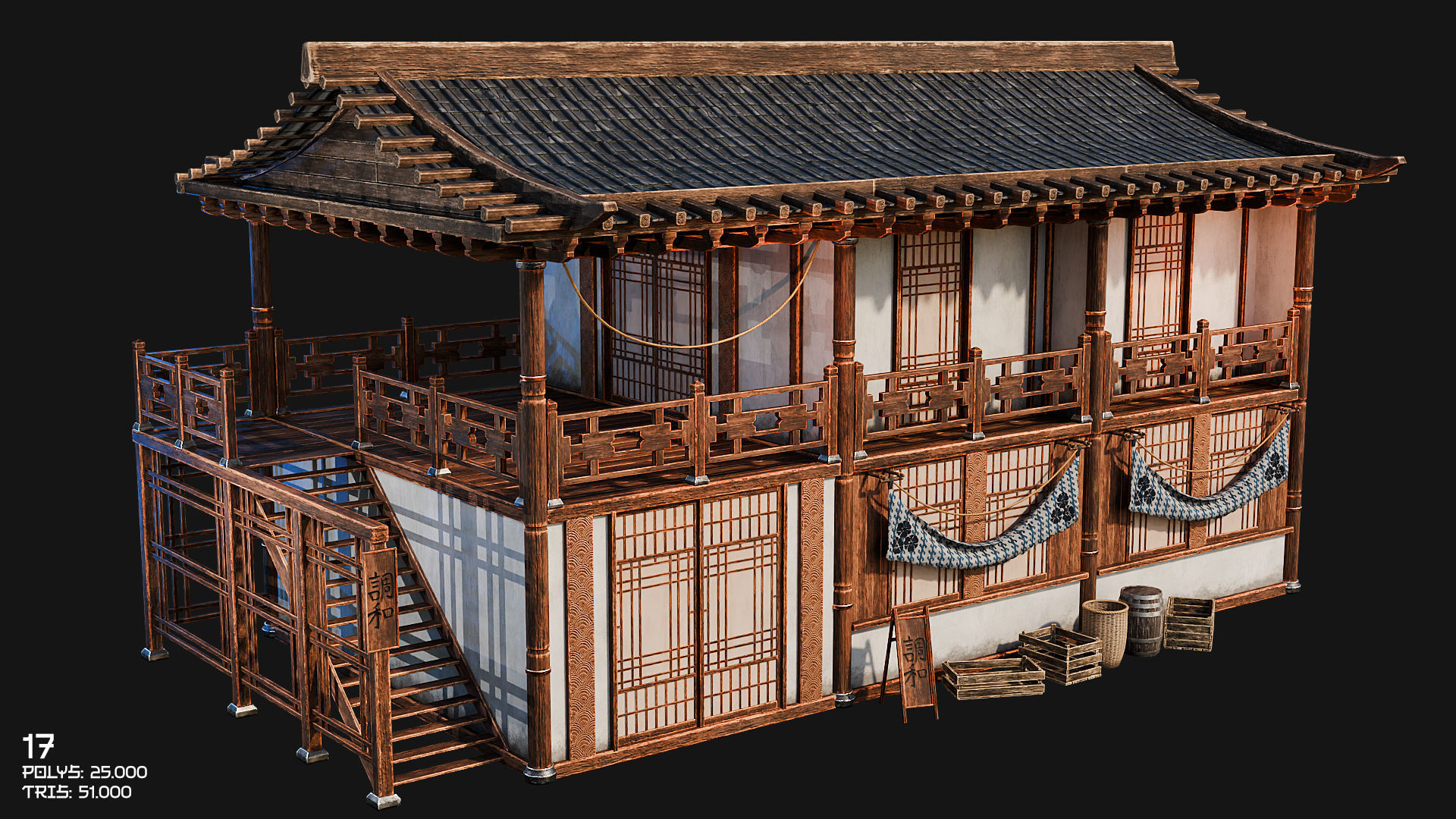 50 JAPAN BUILDINGS - 4K PBR HIGH QUALITY Low-poly 3D model_34