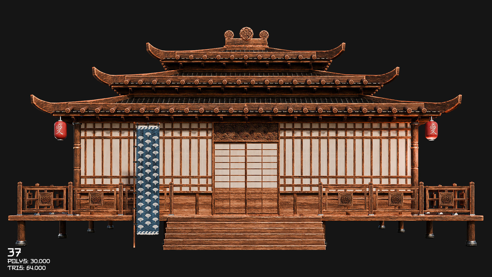 50 JAPAN BUILDINGS - 4K PBR HIGH QUALITY Low-poly 3D model_59