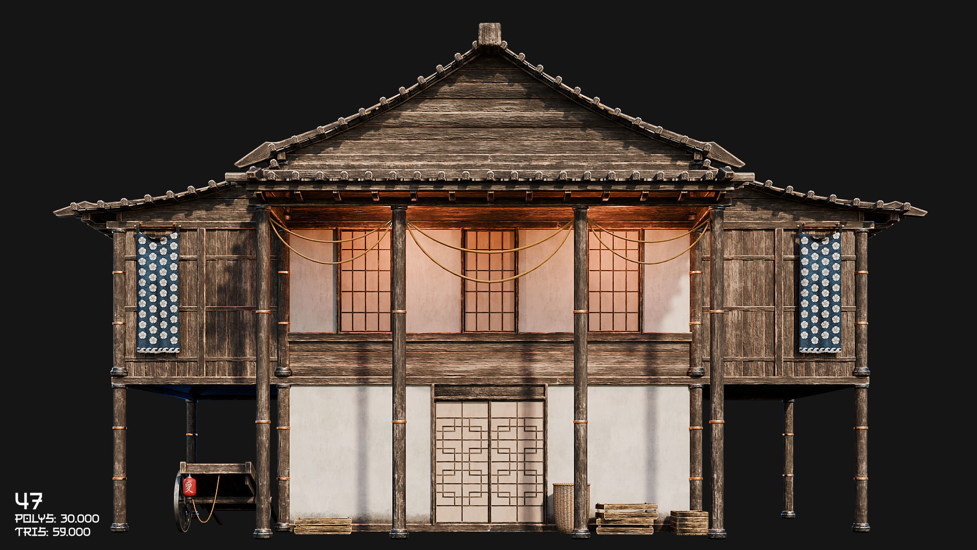 50 JAPAN BUILDINGS - 4K PBR HIGH QUALITY Low-poly 3D model_77