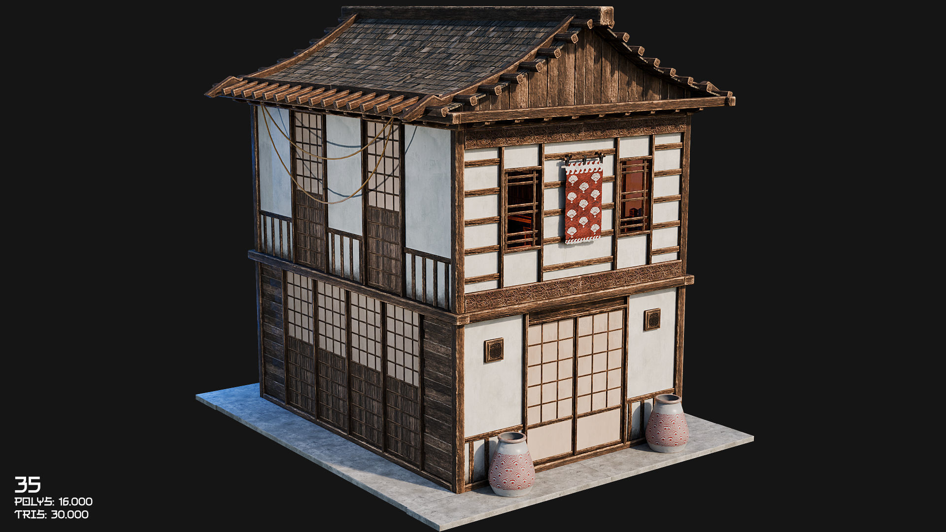 50 JAPAN BUILDINGS - 4K PBR HIGH QUALITY Low-poly 3D model_56