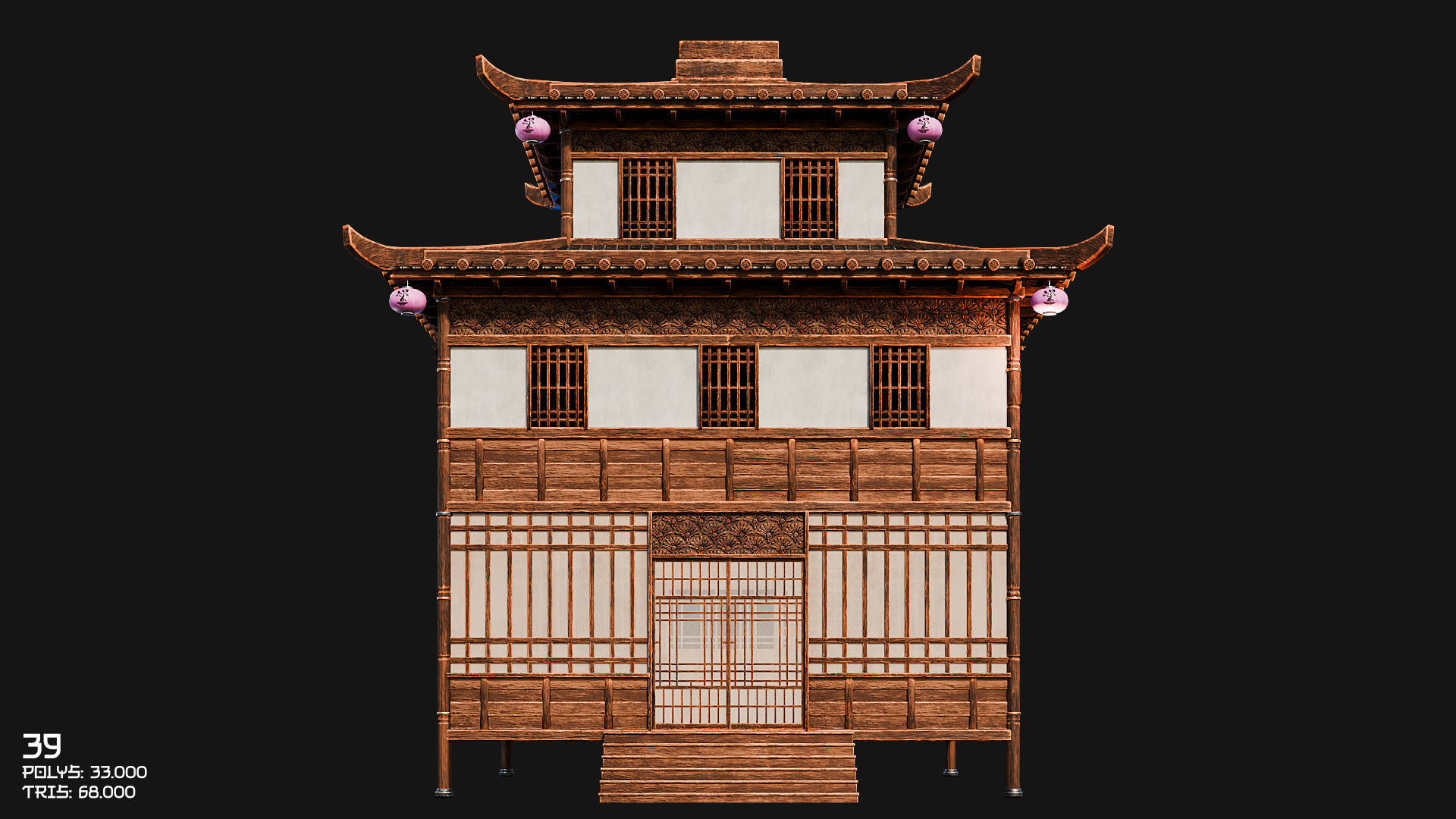 50 JAPAN BUILDINGS - 4K PBR HIGH QUALITY Low-poly 3D model_63