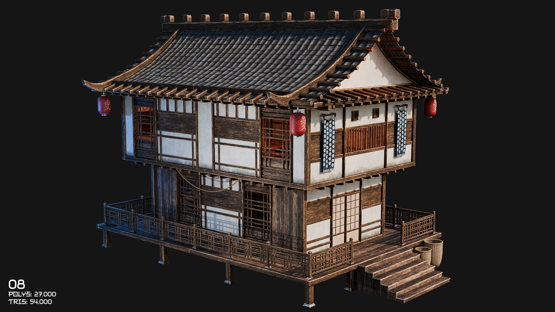 50 JAPAN BUILDINGS - 4K PBR HIGH QUALITY Low-poly 3D model_21