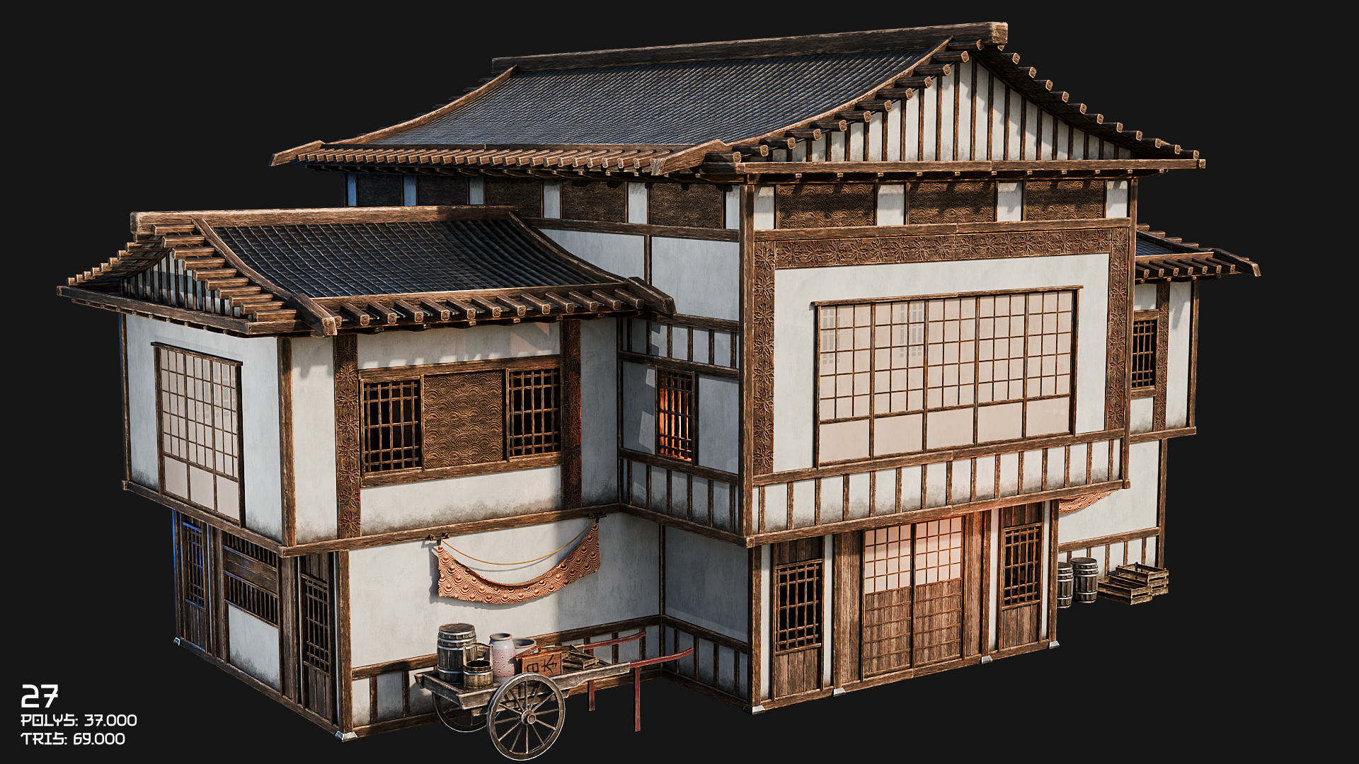 50 JAPAN BUILDINGS - 4K PBR HIGH QUALITY Low-poly 3D model_45