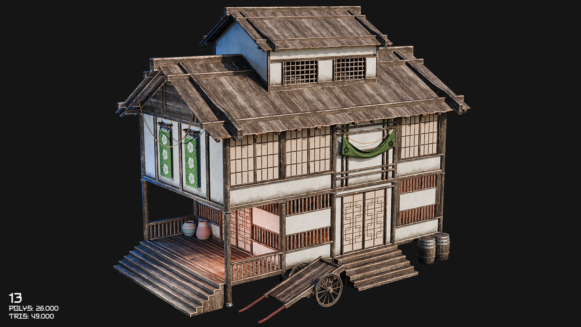50 JAPAN BUILDINGS - 4K PBR HIGH QUALITY Low-poly 3D model_27
