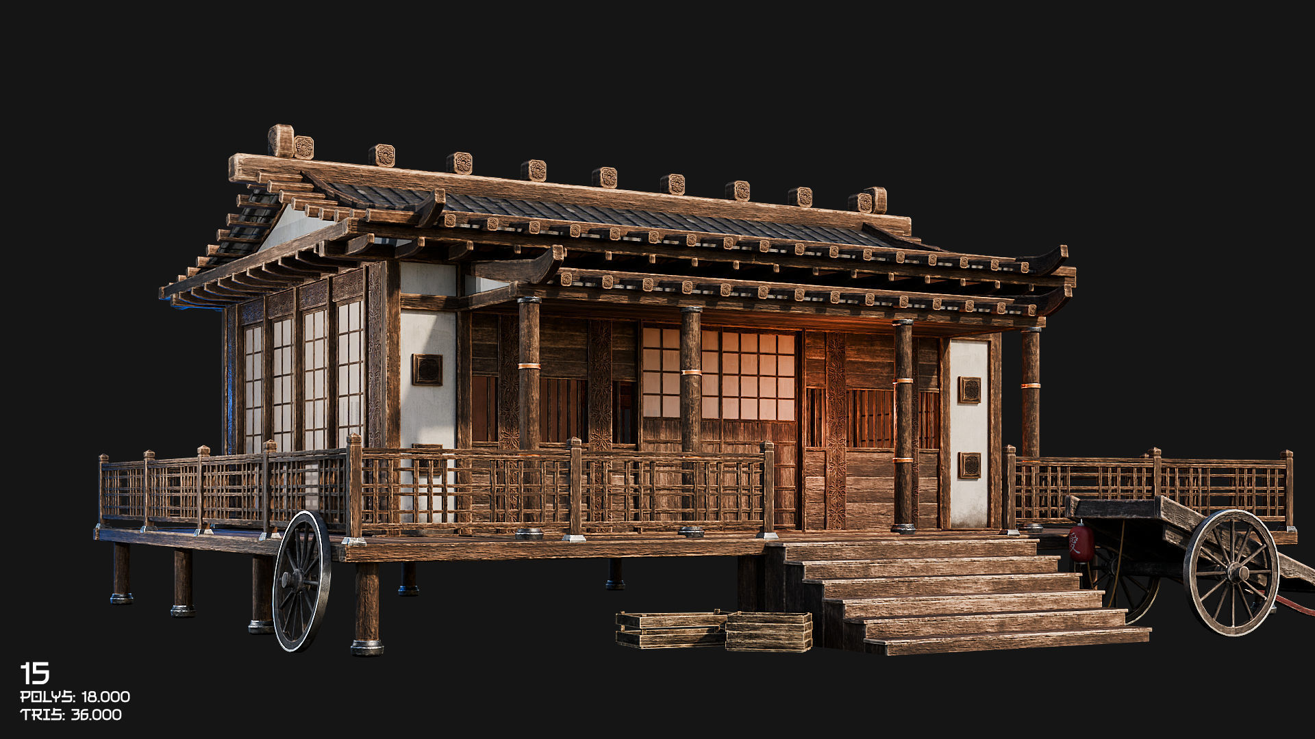 50 JAPAN BUILDINGS - 4K PBR HIGH QUALITY Low-poly 3D model_29