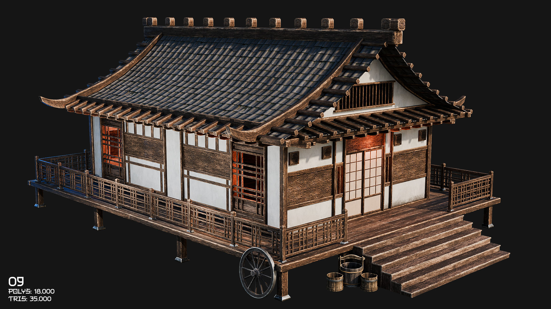 50 JAPAN BUILDINGS - 4K PBR HIGH QUALITY Low-poly 3D model_22