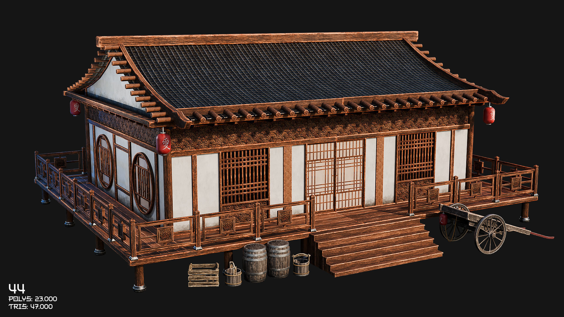 50 JAPAN BUILDINGS - 4K PBR HIGH QUALITY Low-poly 3D model_73