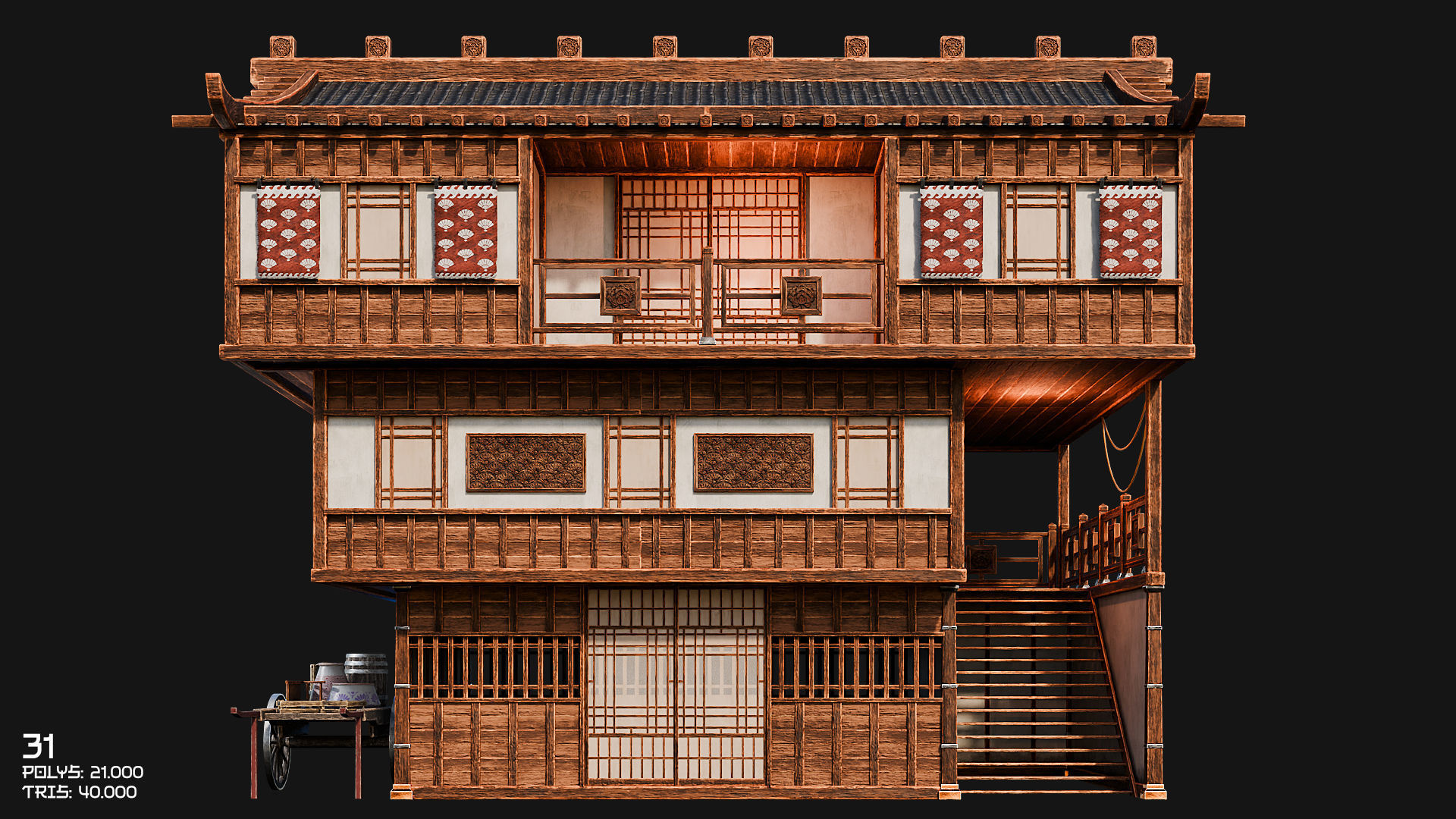 50 JAPAN BUILDINGS - 4K PBR HIGH QUALITY Low-poly 3D model_48