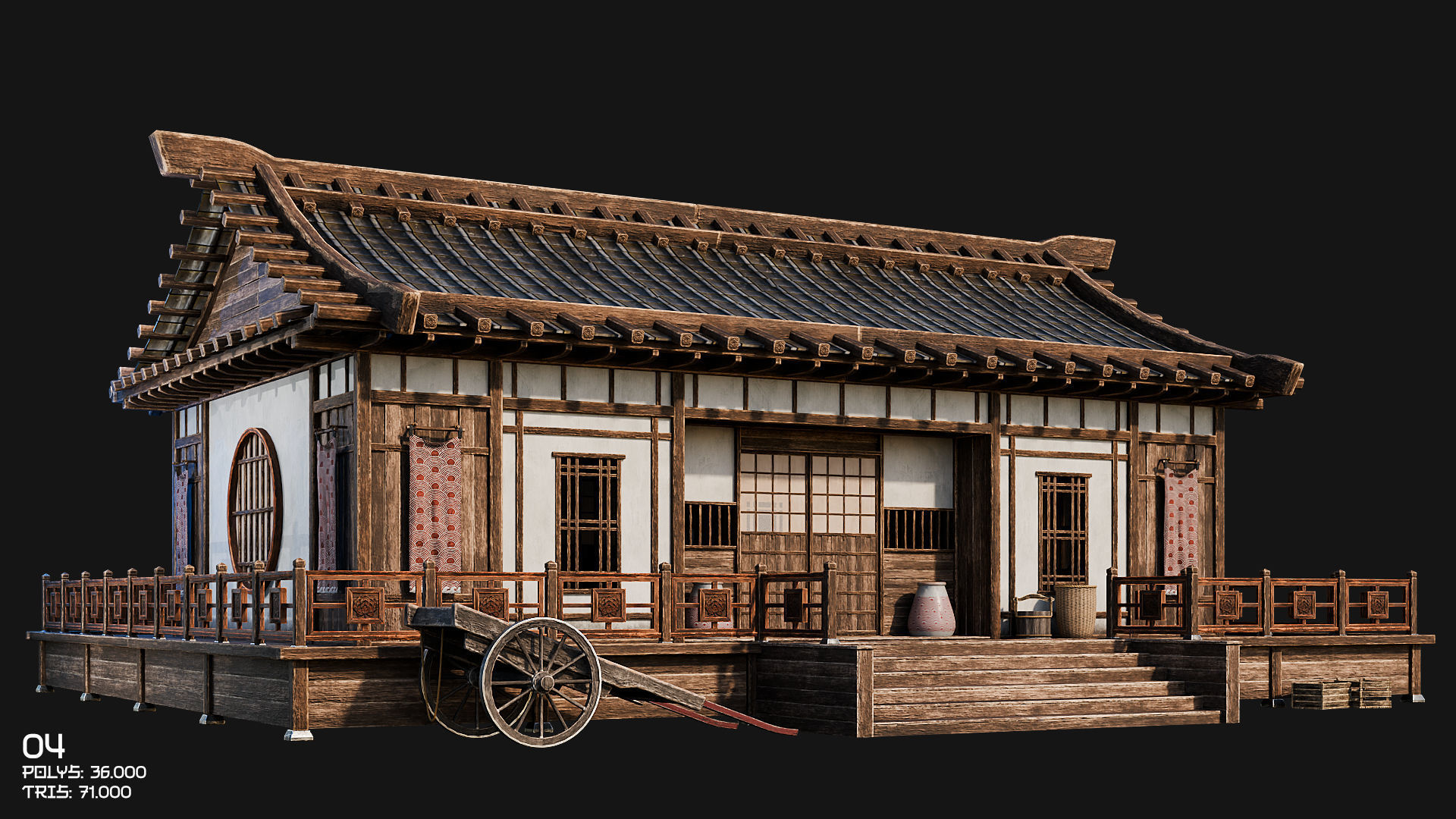 50 JAPAN BUILDINGS - 4K PBR HIGH QUALITY Low-poly 3D model_15