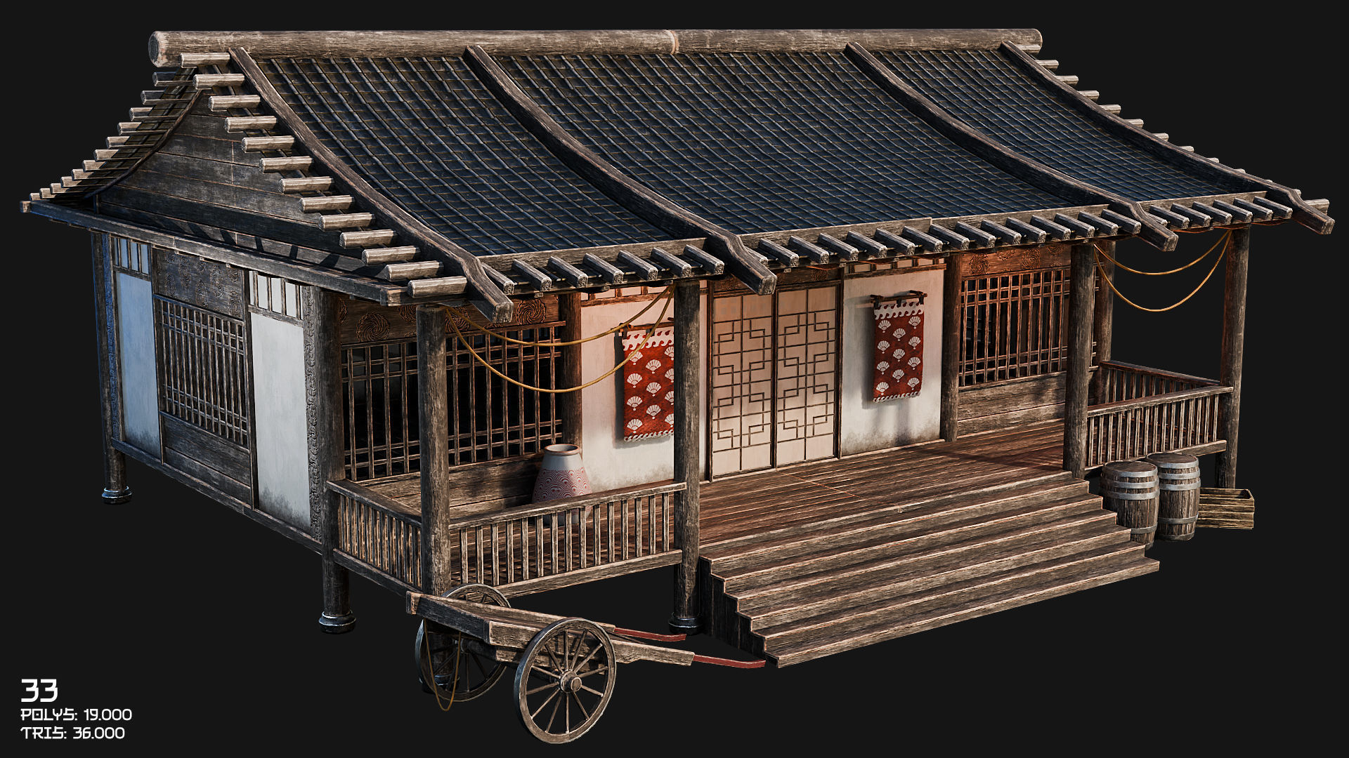 50 JAPAN BUILDINGS - 4K PBR HIGH QUALITY Low-poly 3D model_53