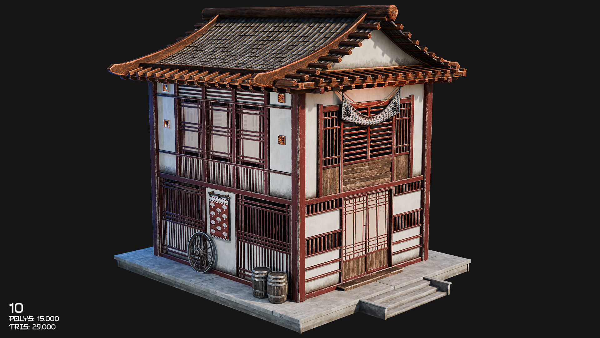 50 JAPAN BUILDINGS - 4K PBR HIGH QUALITY Low-poly 3D model_23