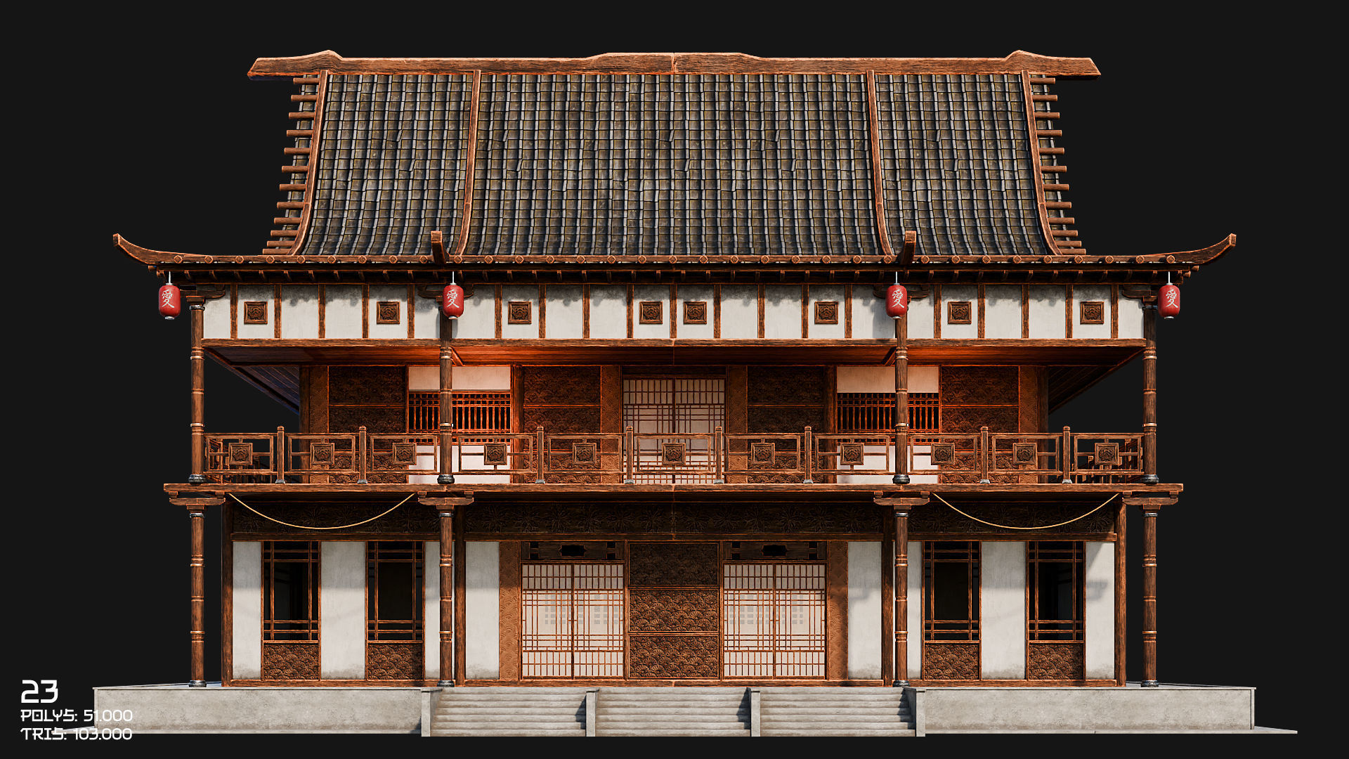 50 JAPAN BUILDINGS - 4K PBR HIGH QUALITY Low-poly 3D model_41