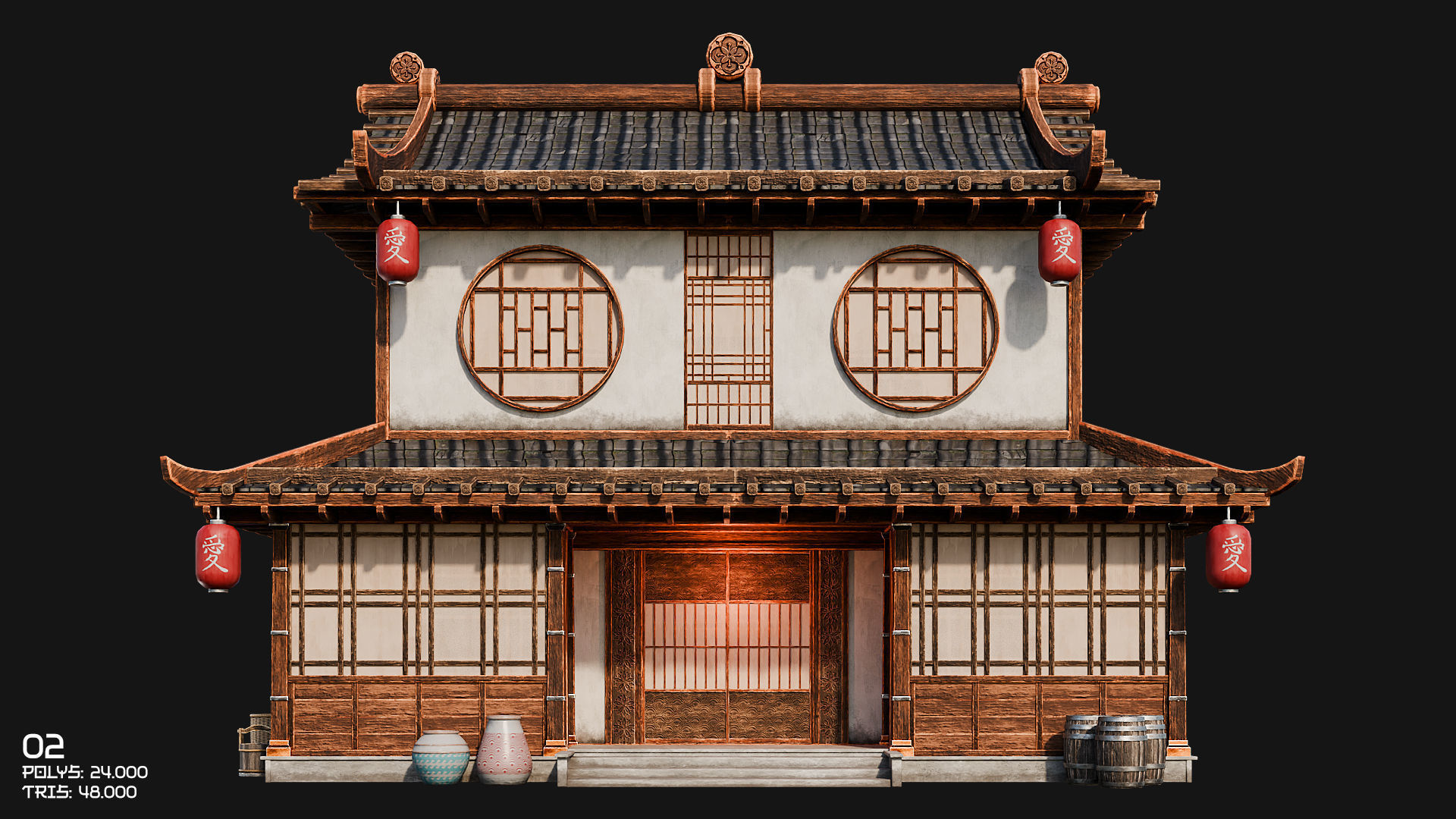 50 JAPAN BUILDINGS - 4K PBR HIGH QUALITY Low-poly 3D model_11