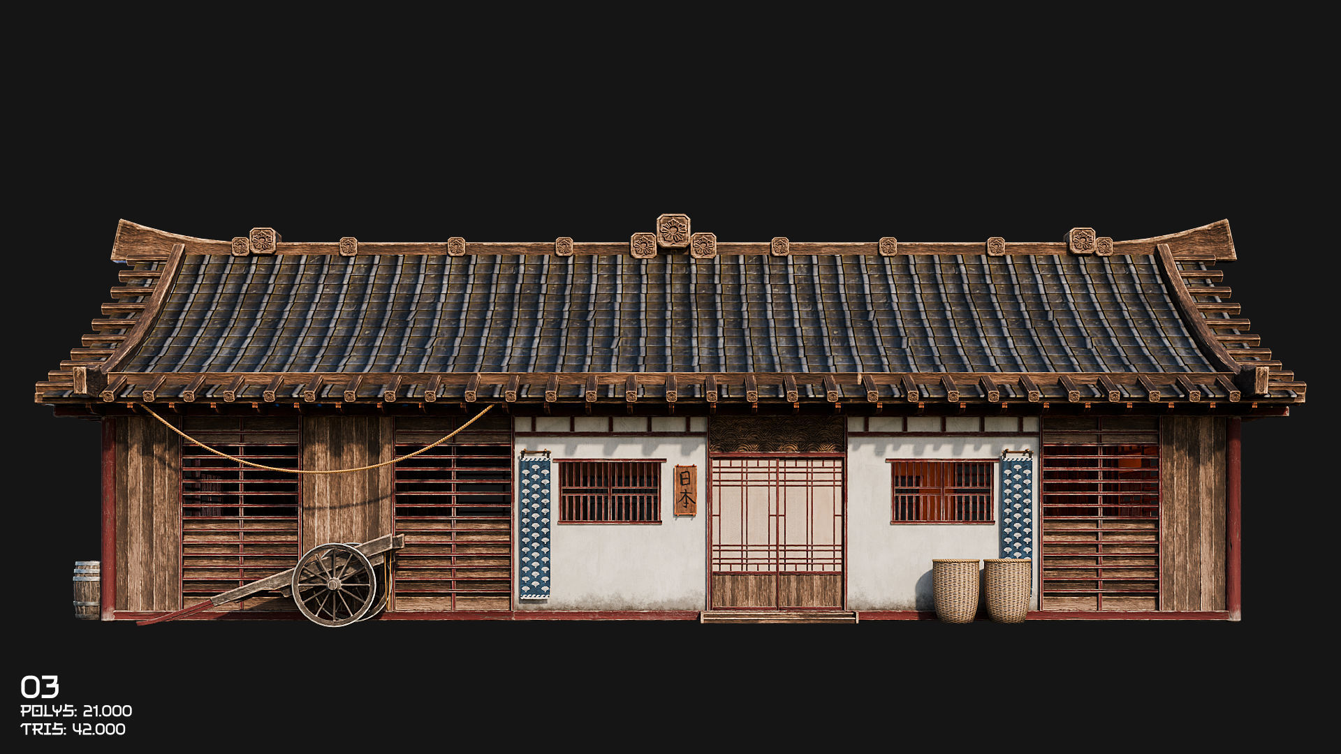 50 JAPAN BUILDINGS - 4K PBR HIGH QUALITY Low-poly 3D model_14