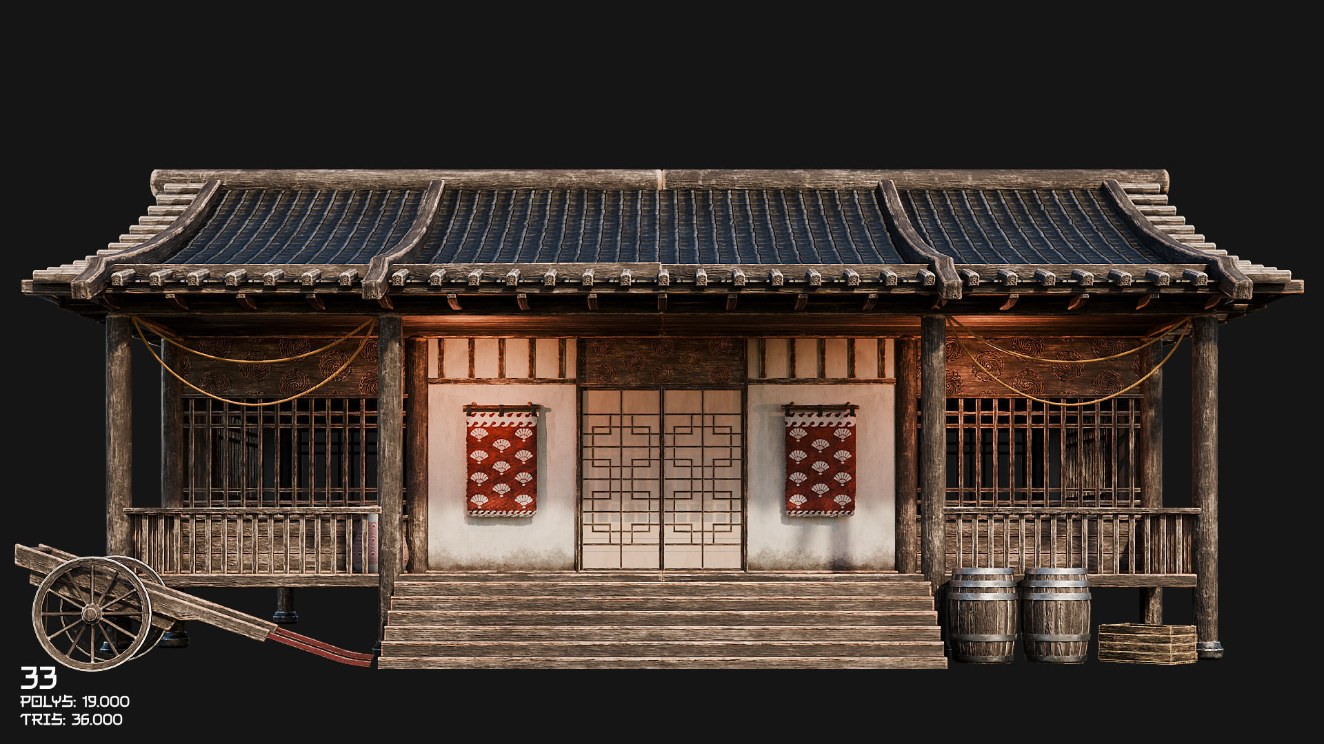 50 JAPAN BUILDINGS - 4K PBR HIGH QUALITY Low-poly 3D model_52