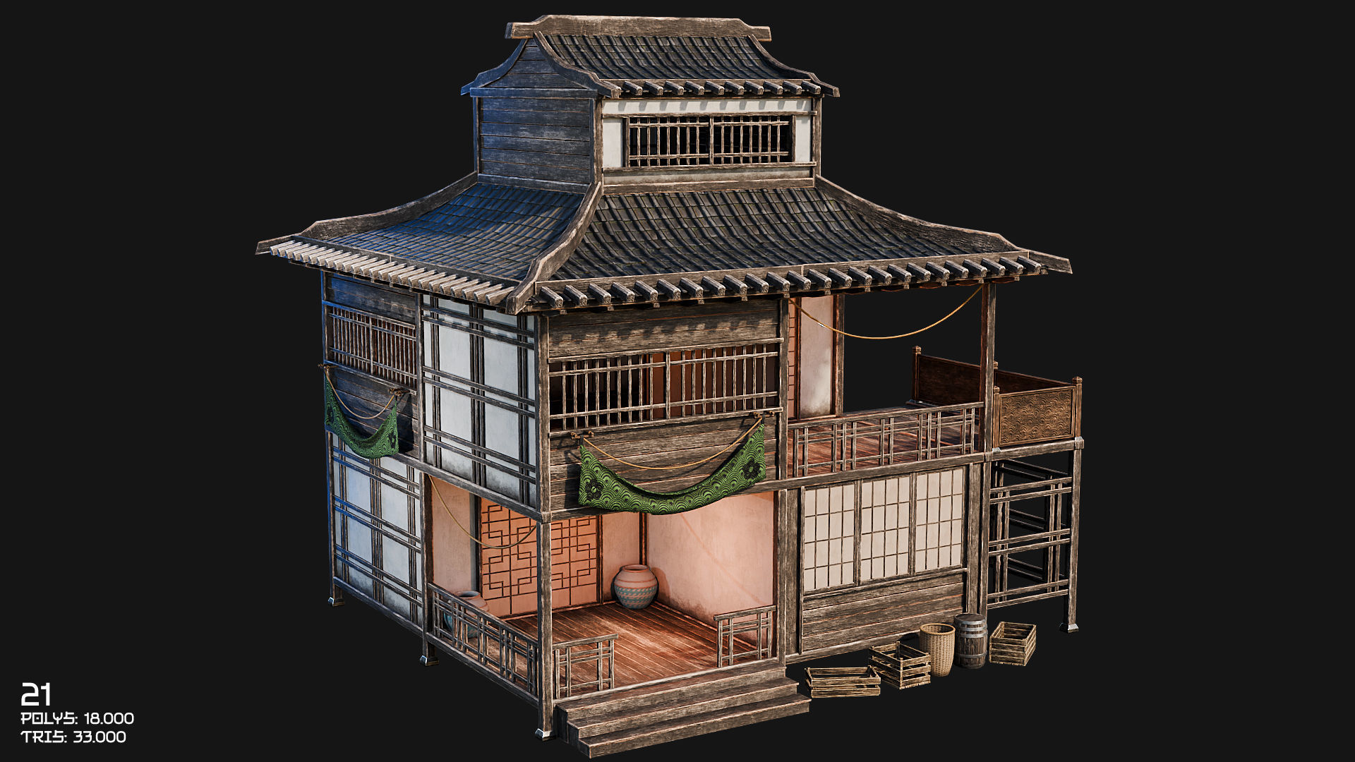 50 JAPAN BUILDINGS - 4K PBR HIGH QUALITY Low-poly 3D model_38