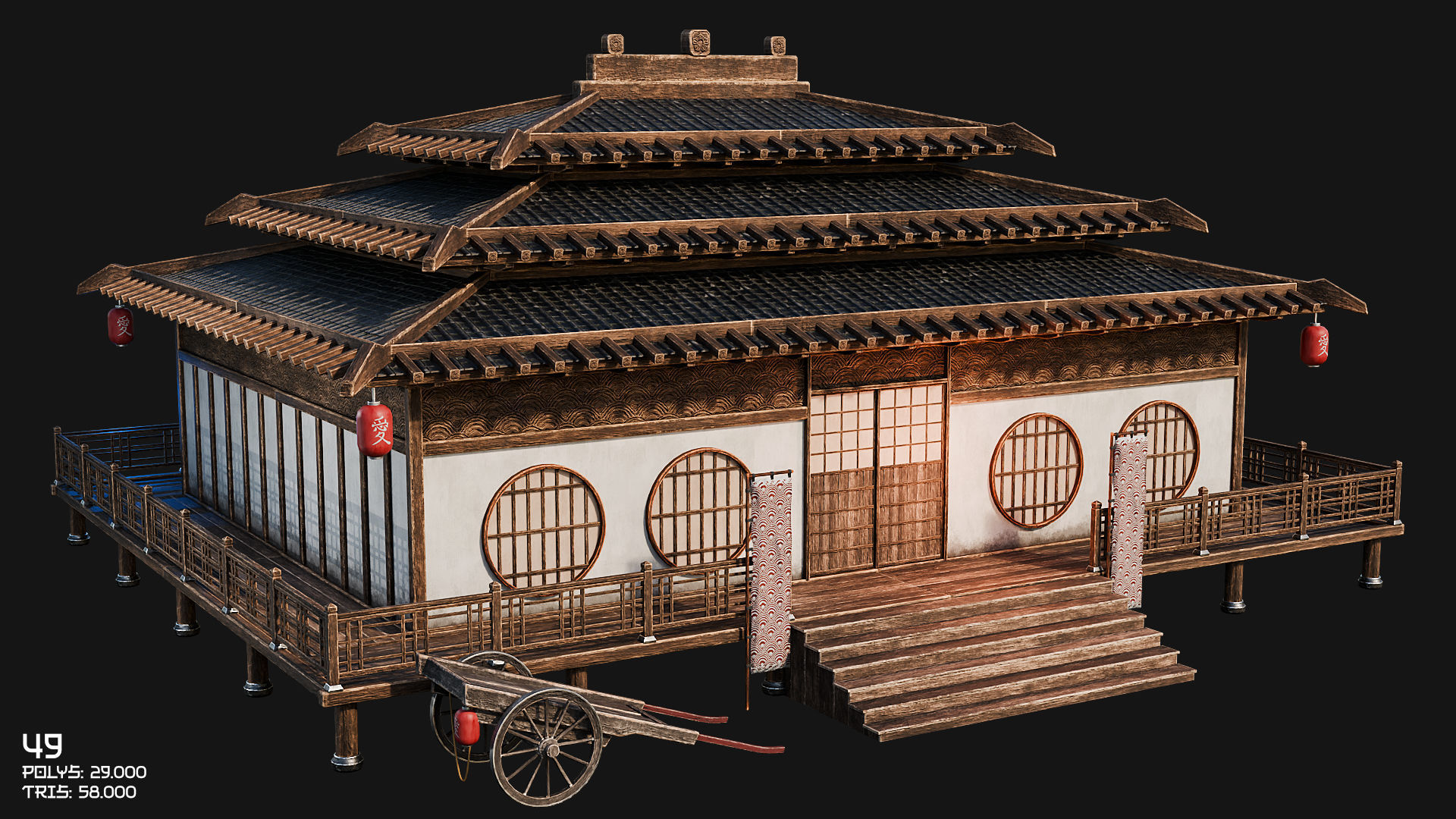 50 JAPAN BUILDINGS - 4K PBR HIGH QUALITY Low-poly 3D model_82